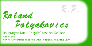 roland polyakovics business card
